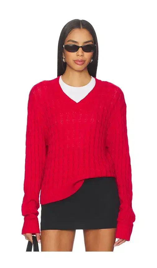 Frankies Bikinis Prince Cable Knit Sweater