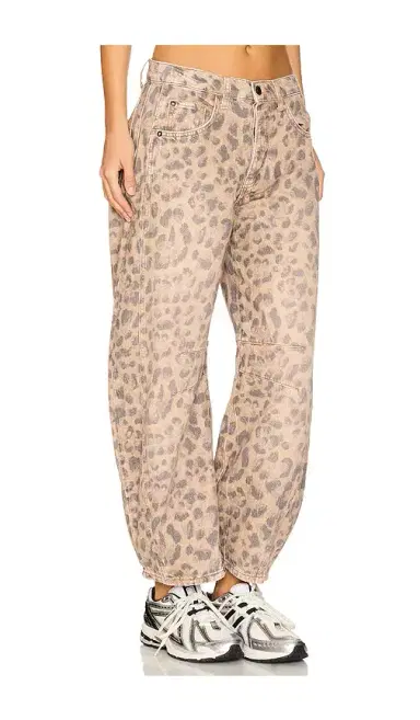Free People x We The Free Good Luck Printed Mid Rise Barrel In | Thumbnail 2