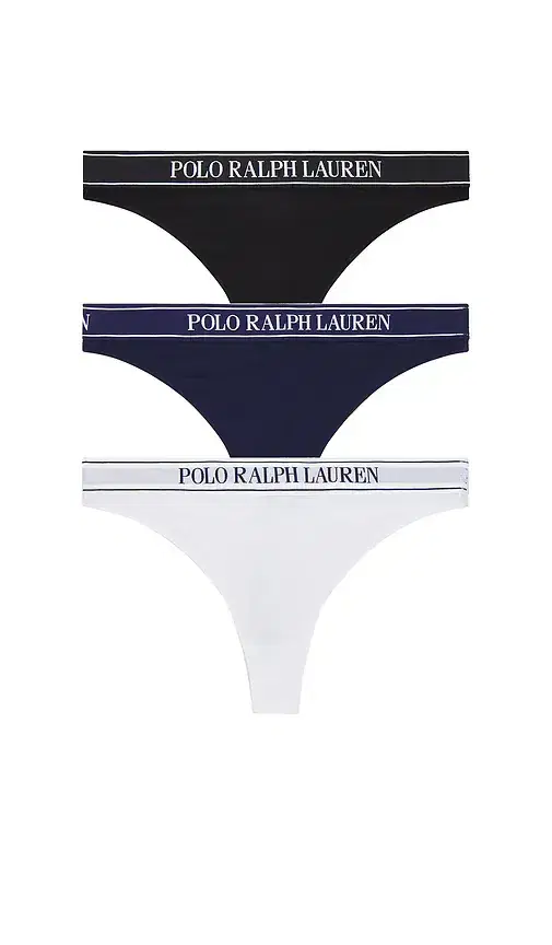 Polo Ralph Lauren Intimates Midrise Thong 3 Pack