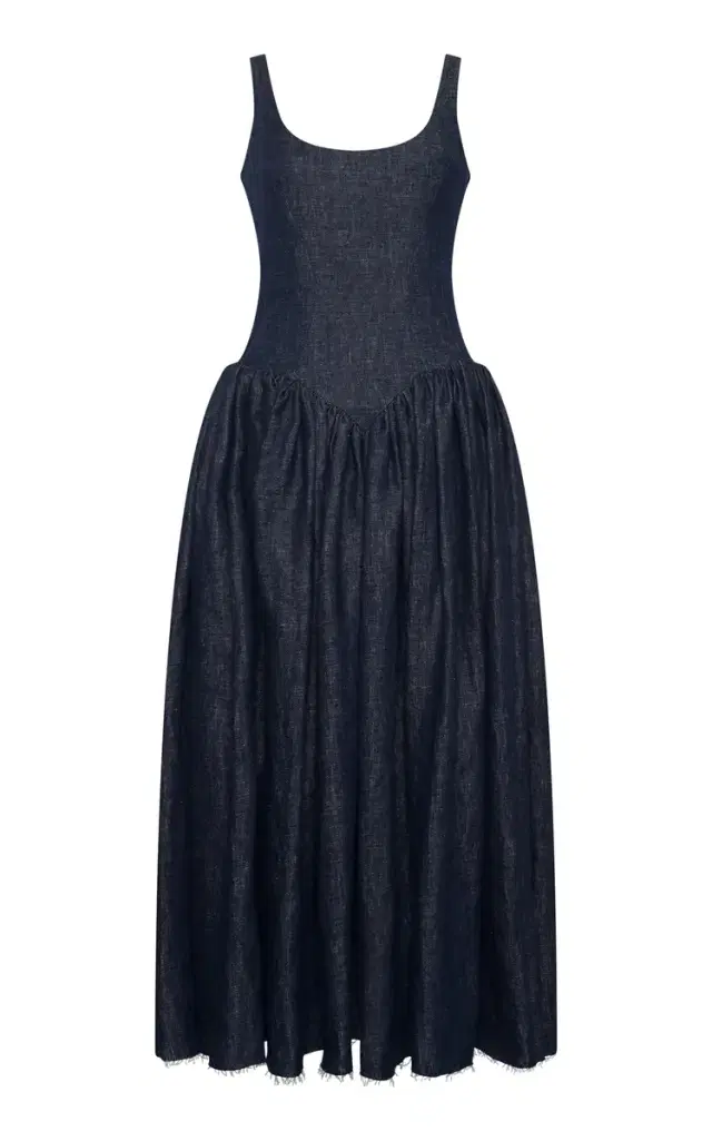 Isai Linen Denim Maxi Dress