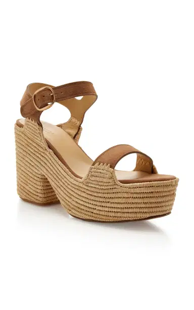Gabriela Hearst Sardis Suede-Trimmed Sandals Sandal | Thumbnail 4