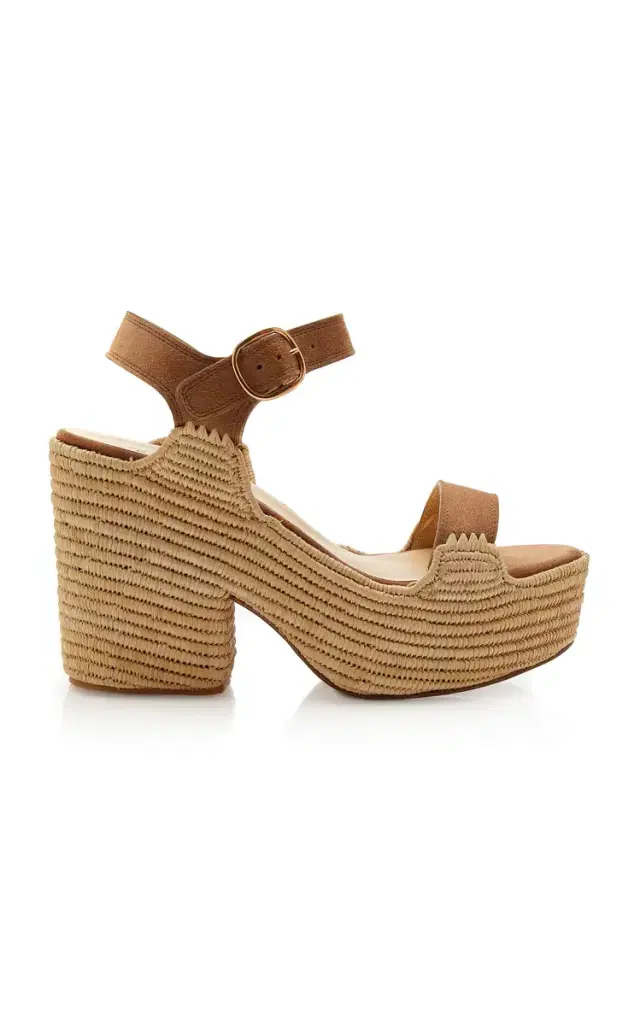 Gabriela Hearst Sardis Suede-Trimmed Sandals Sandal
