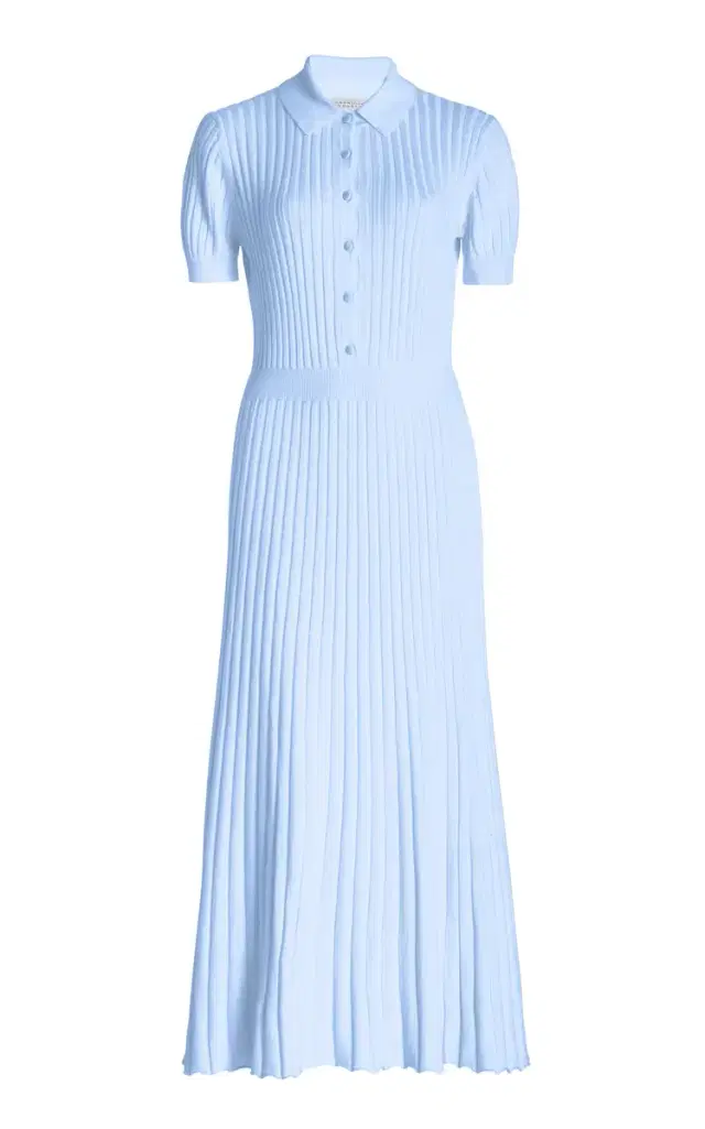 Amor Pleated Cashmere-Silk Maxi Dress