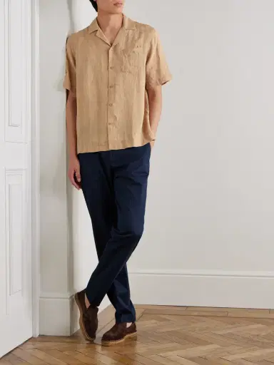 Frescobol Carioca Angelo Camp-Collar Linen Shirt - Men | Thumbnail 2 Frescobol Carioca Angelo Camp-Collar Linen Shirt - Men | Thumbnail 2