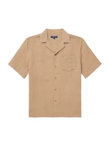 Frescobol Carioca Angelo Camp-Collar Linen Shirt - Men | Thumbnail 1 Frescobol Carioca Angelo Camp-Collar Linen Shirt - Men | Thumbnail 1