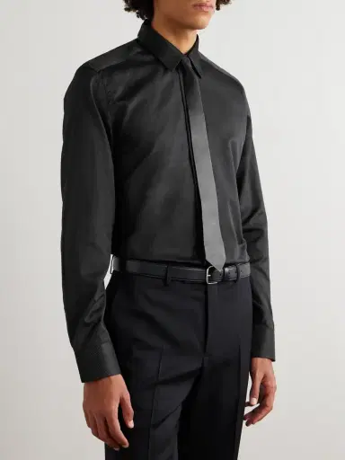 Tom Ford Serge Cotton and Silk-Blend Shirt - Men | Thumbnail 2