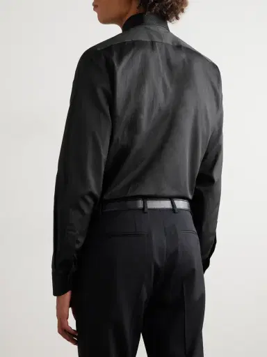 Tom Ford Serge Cotton and Silk-Blend Shirt - Men | Thumbnail 3