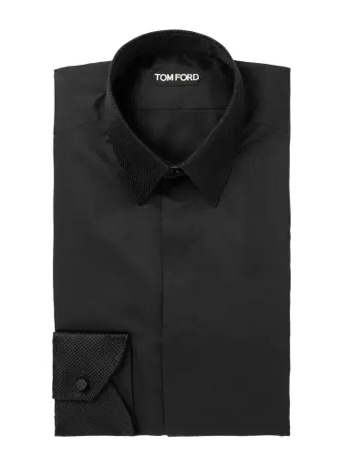 Tom Ford Serge Cotton and Silk-Blend Shirt - Men | Thumbnail 1