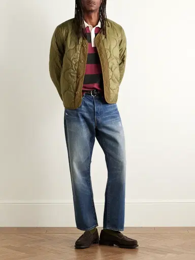 Drake's Striped Merino Wool Polo Shirt - Men | Thumbnail 2
