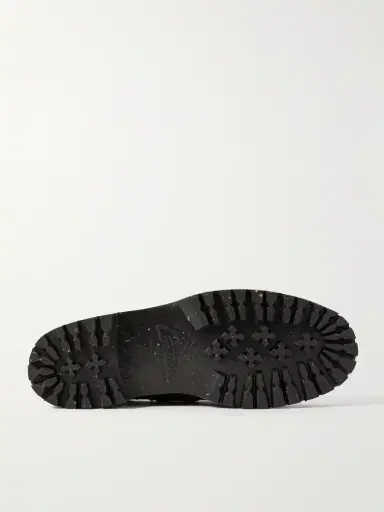 Yuketen Hex Eye Pebble-Grain Leather Boat Shoes - Men | Thumbnail 3
