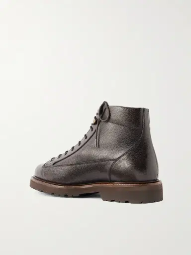 Brunello Cucinelli Full-Grain Leather Hiking Boots - Men | Thumbnail 4