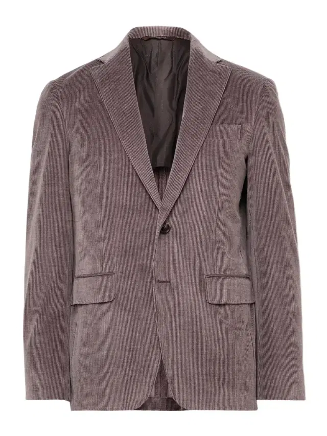 Canali Kei Slim-Fit Cotton-Blend Corduroy Suit Jacket - Men