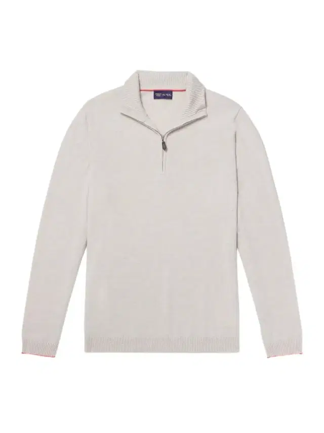 N.Peal Cashmere Tucci Leather-Trimmed Half-Zip Sweater - Men
