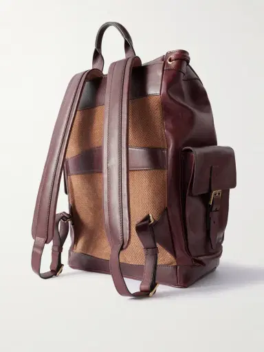 Brunello Cucinelli Leather Backpack - Men | Thumbnail 3 Brunello Cucinelli Leather Backpack - Men | Thumbnail 3