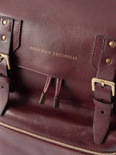 Brunello Cucinelli Leather Backpack - Men | Thumbnail 4 Brunello Cucinelli Leather Backpack - Men | Thumbnail 4