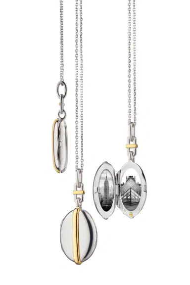MONICA RICH KOSANN Slim Oval Tess Locket Necklace | Thumbnail 1 MONICA RICH KOSANN Slim Oval Tess Locket Necklace | Thumbnail 1