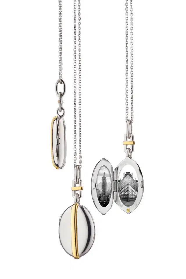 MONICA RICH KOSANN Slim Oval Tess Locket Necklace