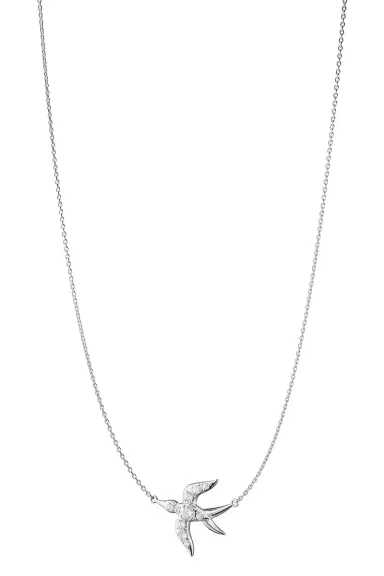 MONICA RICH KOSANN White Sapphire Freedom Swallow Necklace | Thumbnail 1 MONICA RICH KOSANN White Sapphire Freedom Swallow Necklace | Thumbnail 1