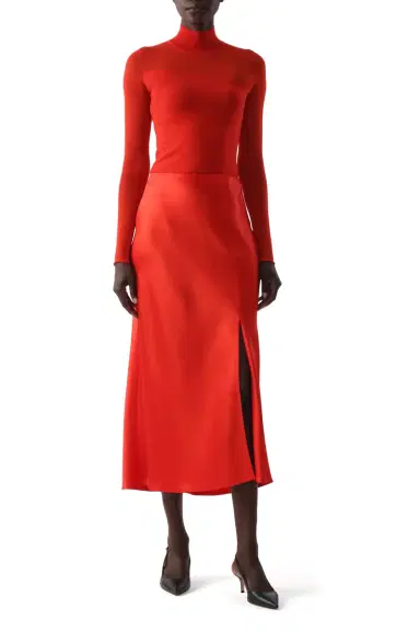 Jason Wu Collection WASHED TWILL BIAS SLIP PENCIL MIDI SKIRT | Thumbnail 2 Jason Wu Collection WASHED TWILL BIAS SLIP PENCIL MIDI SKIRT | Thumbnail 2