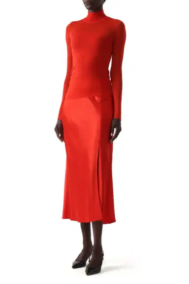 Jason Wu Collection WASHED TWILL BIAS SLIP PENCIL MIDI SKIRT | Thumbnail 3 Jason Wu Collection WASHED TWILL BIAS SLIP PENCIL MIDI SKIRT | Thumbnail 3