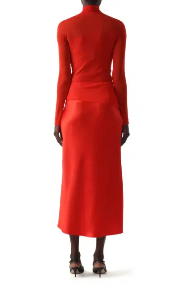 Jason Wu Collection WASHED TWILL BIAS SLIP PENCIL MIDI SKIRT | Thumbnail 4 Jason Wu Collection WASHED TWILL BIAS SLIP PENCIL MIDI SKIRT | Thumbnail 4