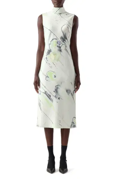 Jason Wu Collection WATERCOLOR FLORAL BIAS MIDI SCARF DRESS | Thumbnail 2