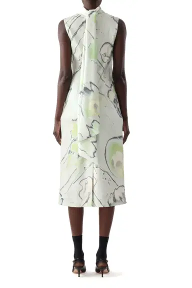 Jason Wu Collection WATERCOLOR FLORAL BIAS MIDI SCARF DRESS | Thumbnail 4