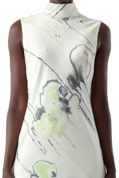 Jason Wu Collection WATERCOLOR FLORAL BIAS MIDI SCARF DRESS | Thumbnail 5