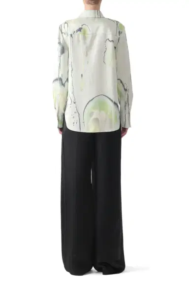 Jason Wu Collection WATERCOLOR FLORAL SILK TWILL BUTTON UP SHIRT | Thumbnail 4 Jason Wu Collection WATERCOLOR FLORAL SILK TWILL BUTTON UP SHIRT | Thumbnail 4