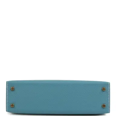 HERMÈS Hermes Kelly Sellier 20 Blue Jean Epsom Gold Hardware | Thumbnail 6
