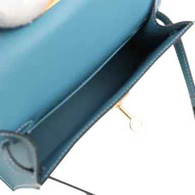 HERMÈS Hermes Kelly Sellier 20 Blue Jean Epsom Gold Hardware | Thumbnail 8