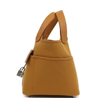 HERMÈS Hermes Picotin Cargo 18 Sesame Swift and Toile Canvas Palladium Hardware | Thumbnail 3