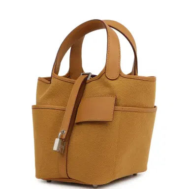 HERMÈS Hermes Picotin Cargo 18 Sesame Swift and Toile Canvas Palladium Hardware | Thumbnail 5