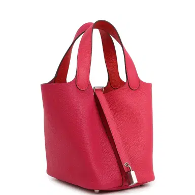HERMÈS Hermes Picotin Lock 18 Casaque Rose Extreme and Rose Mexico Palladium Hardware | Thumbnail 2