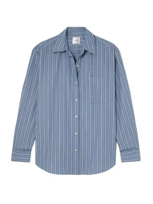Yoshi Striped Cotton And Lyocell-blend Poplin Shirt