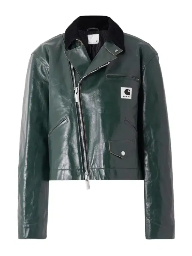 + Carhartt Wip Cotton Corduroy-trimmed Leather Biker Jacket
