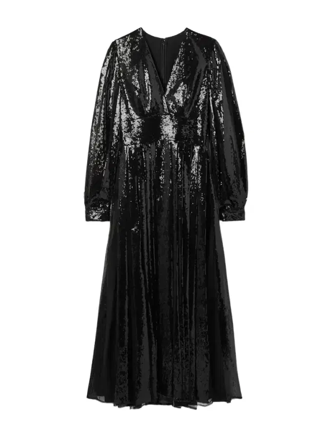 Sequined Tulle Midi Dress