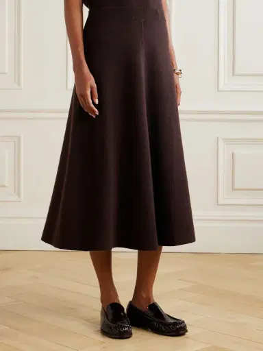 Allude Wool And Cashmere-blend Midi Skirt | Thumbnail 3 Allude Wool And Cashmere-blend Midi Skirt | Thumbnail 3