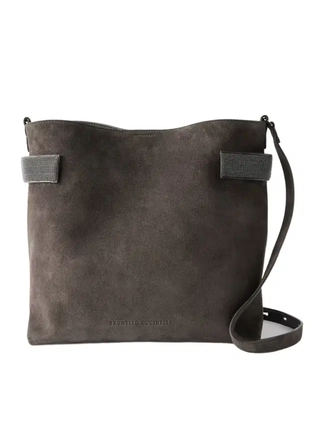 Brunello Cucinelli Bead-embellished Suede Shoulder Bag