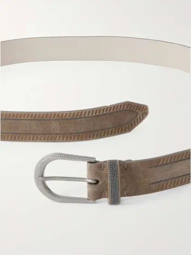 Brunello Cucinelli Embellished Suede Belt | Thumbnail 3