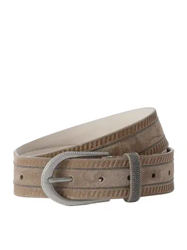 Brunello Cucinelli Embellished Suede Belt | Thumbnail 1