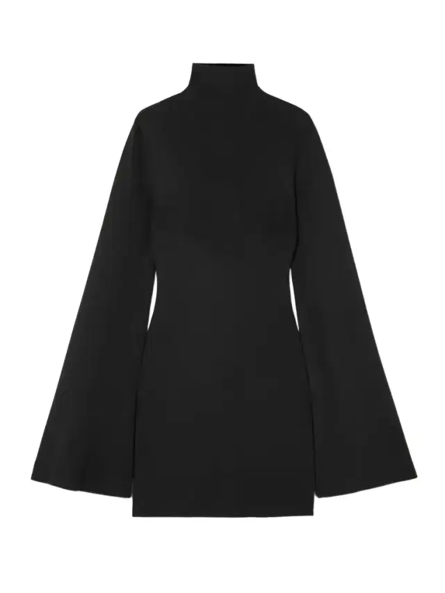 Annie Stretch-knit Mock-neck Mini Dress