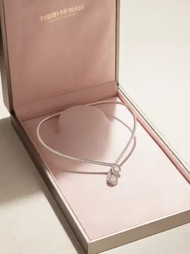 David Morris Frozen Kiss Torque 18-karat White Gold Diamond Necklace | Thumbnail 5