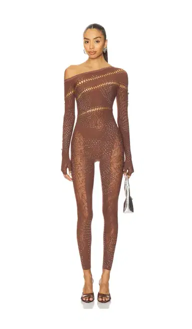 POSTER GIRL Ivy Long Rhinestone Jumpsuit | Thumbnail 2 POSTER GIRL Ivy Long Rhinestone Jumpsuit | Thumbnail 2