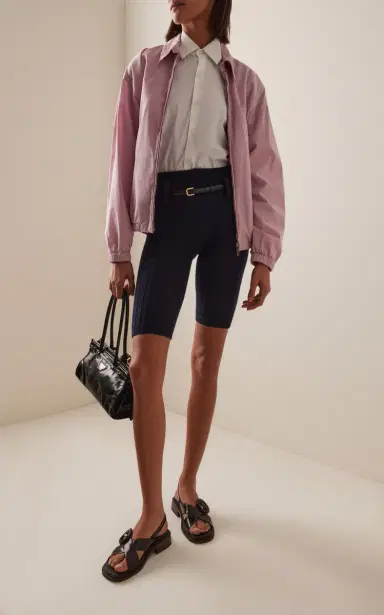 Prada Ribbed-Knit Cotton Shorts | Thumbnail 2 Prada Ribbed-Knit Cotton Shorts | Thumbnail 2