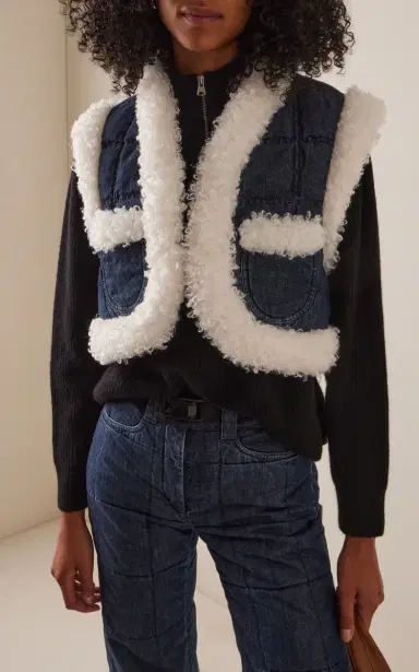 IENKI IENKI Keptar Down Denim Cropped Vest | Thumbnail 2