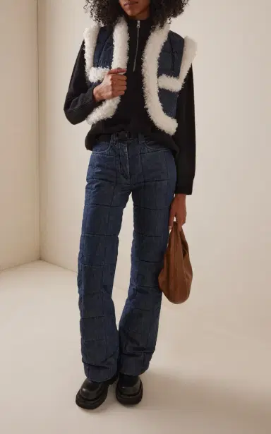 IENKI IENKI Keptar Down Denim Cropped Vest | Thumbnail 3