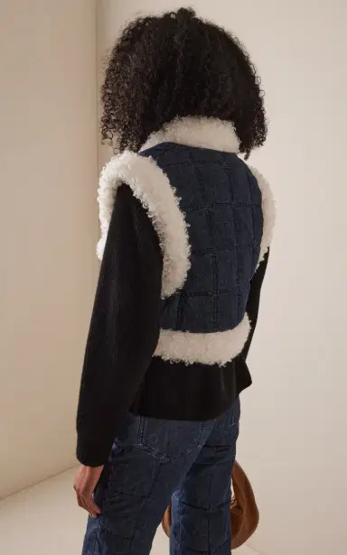 IENKI IENKI Keptar Down Denim Cropped Vest | Thumbnail 4