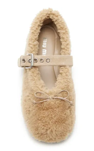 Miu Miu Shearling Ballet Flats | Thumbnail 3 Miu Miu Shearling Ballet Flats | Thumbnail 3