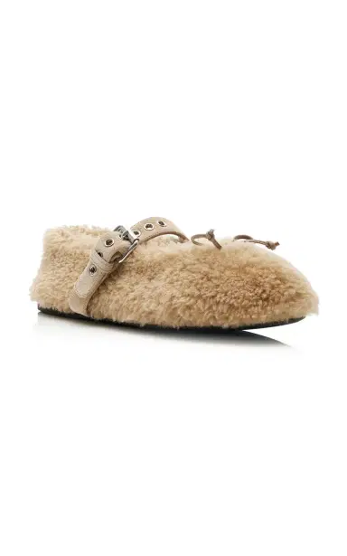 Miu Miu Shearling Ballet Flats | Thumbnail 5 Miu Miu Shearling Ballet Flats | Thumbnail 5